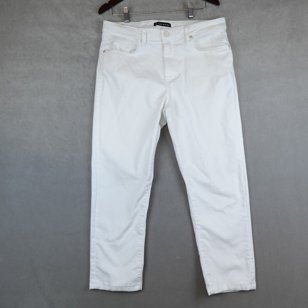 Monfrere Jeans Men 36x27 Pants Brando Blanc Straight Stretch Japan Denim USA
